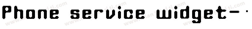 Phone service widget字体转换